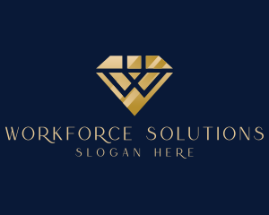 Diamond Boutique Letter W logo design