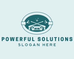 Pressure Washer Car logo design