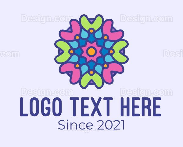 Flower Kaleidoscope Decoration Logo