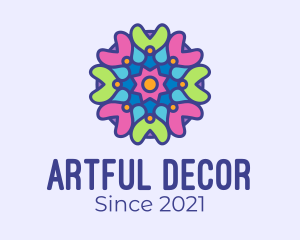 Flower Kaleidoscope Decoration  logo design