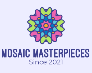 Flower Kaleidoscope Decoration  logo design