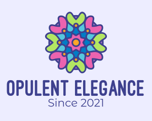 Flower Kaleidoscope Decoration  logo design