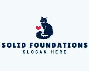 Heart Veterinary Cat Logo