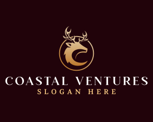 Luxury Deer Antler logo design