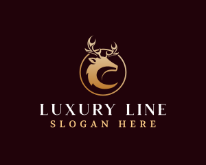 Luxury Deer Antler logo design