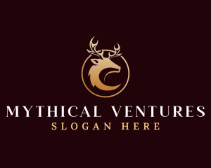 Luxury Deer Antler logo design