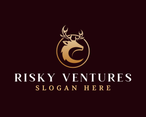 Luxury Deer Antler logo design