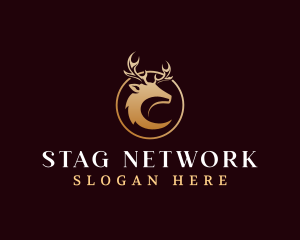 Luxury Deer Antler logo design