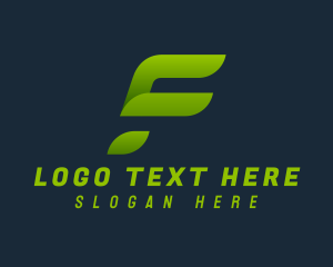 Modern Express Shipping Letter F logo