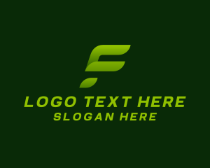 Modern Express Shipping Letter F logo