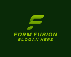 Modern Express Shipping Letter F logo design