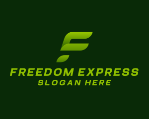 Modern Express Shipping Letter F logo design