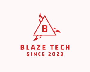 Blazing Fire Triangle logo