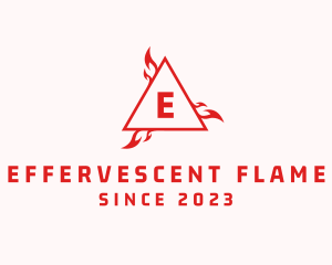 Blazing Flame Triangle logo design