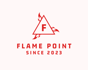 Blazing Flame Triangle logo design