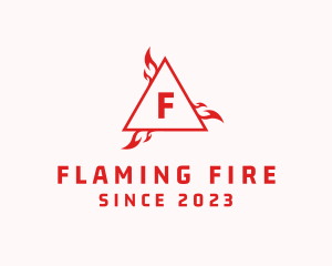 Blazing Flame Triangle logo design