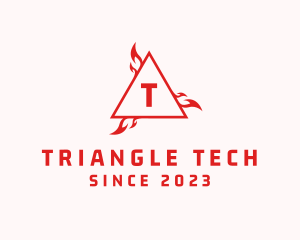 Blazing Fire Triangle logo