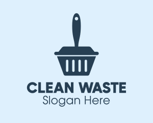 Blue Cleaning Dustpan  logo design