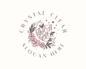 Mystical Crystal Gemstone logo design