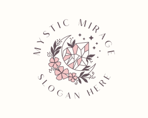 Mystical Crystal Gemstone logo design