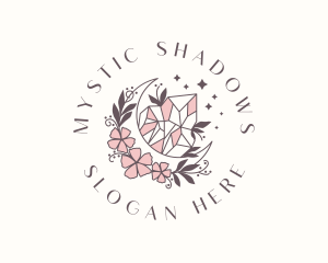 Mystical Crystal Gemstone logo design