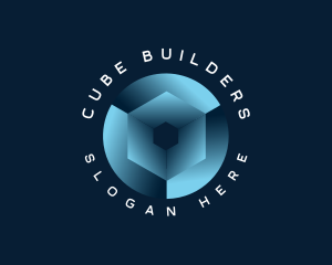 Geometric Cube Technology logo design