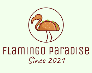 Taco Flamingo Bird logo