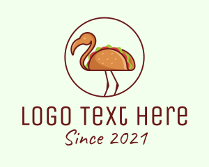 Taco Flamingo Bird logo