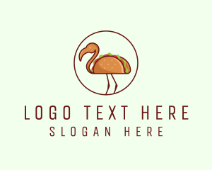 Taco Flamingo Bird logo