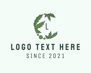 Green Cannabis Leaf logo