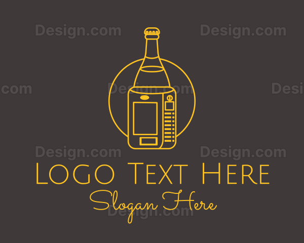 Beverage Machine Line Art Logo