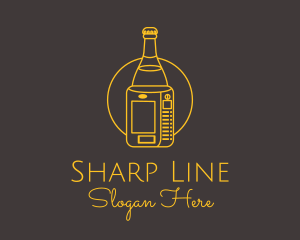 Beverage Machine Line Art  logo design