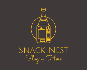 Beverage Machine Line Art  logo design