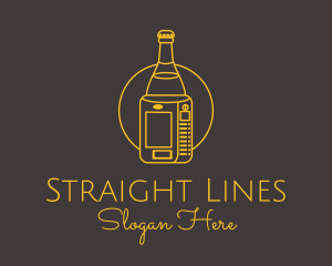 Beverage Machine Line Art  logo design