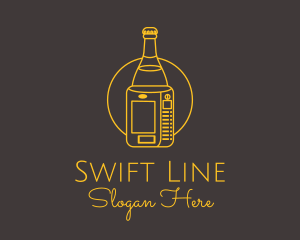 Beverage Machine Line Art  logo design