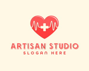 Medical Heart Heartbeat Pulse logo design