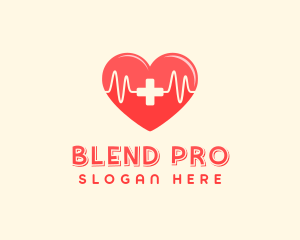 Medical Heart Heartbeat Pulse logo design