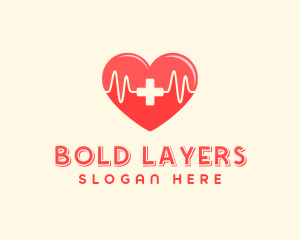 Medical Heart Heartbeat Pulse logo design