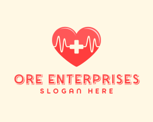 Medical Heart Heartbeat Pulse logo design