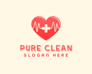 Medical Heart Heartbeat Pulse logo design