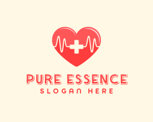 Medical Heart Heartbeat Pulse logo design