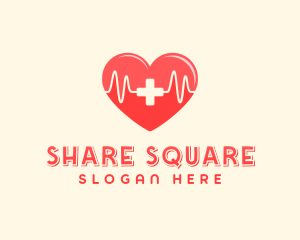 Medical Heart Heartbeat Pulse logo design