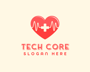 Medical Heart Heartbeat Pulse logo design