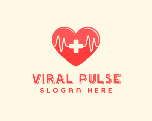 Medical Heart Heartbeat Pulse logo design