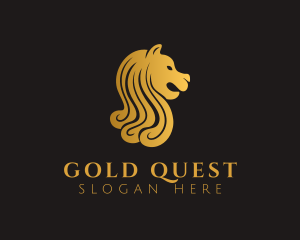 Expensive Gold Merlion  logo design