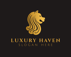 Expensive Gold Merlion  logo design