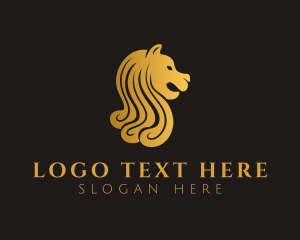 Lion - Expensive Gold Merlion logo design