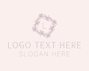 Floral Garden Wreath Logo