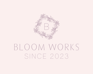 Floral Garden Wreath logo design