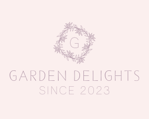 Floral Garden Wreath logo design